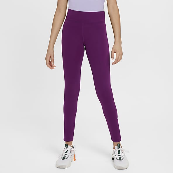 Para nina Talle Medio Morado Leggings. Nike ES